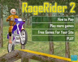 Дизайн флеш-игры RageRider. Заставка