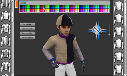 Away3d. конфигуратор жокея